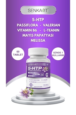 Senkavit 5 Htp, Valeriana, Melisa, L-teanin Ve Vitamin B6 İçeren 60 Lı Tablet