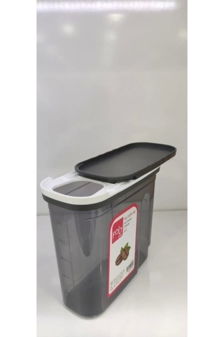 1.8 Litre Poly Erzak Saklama Kabı Kızaklı Kapak Royaleks-bnm-0650 Çok Renkli