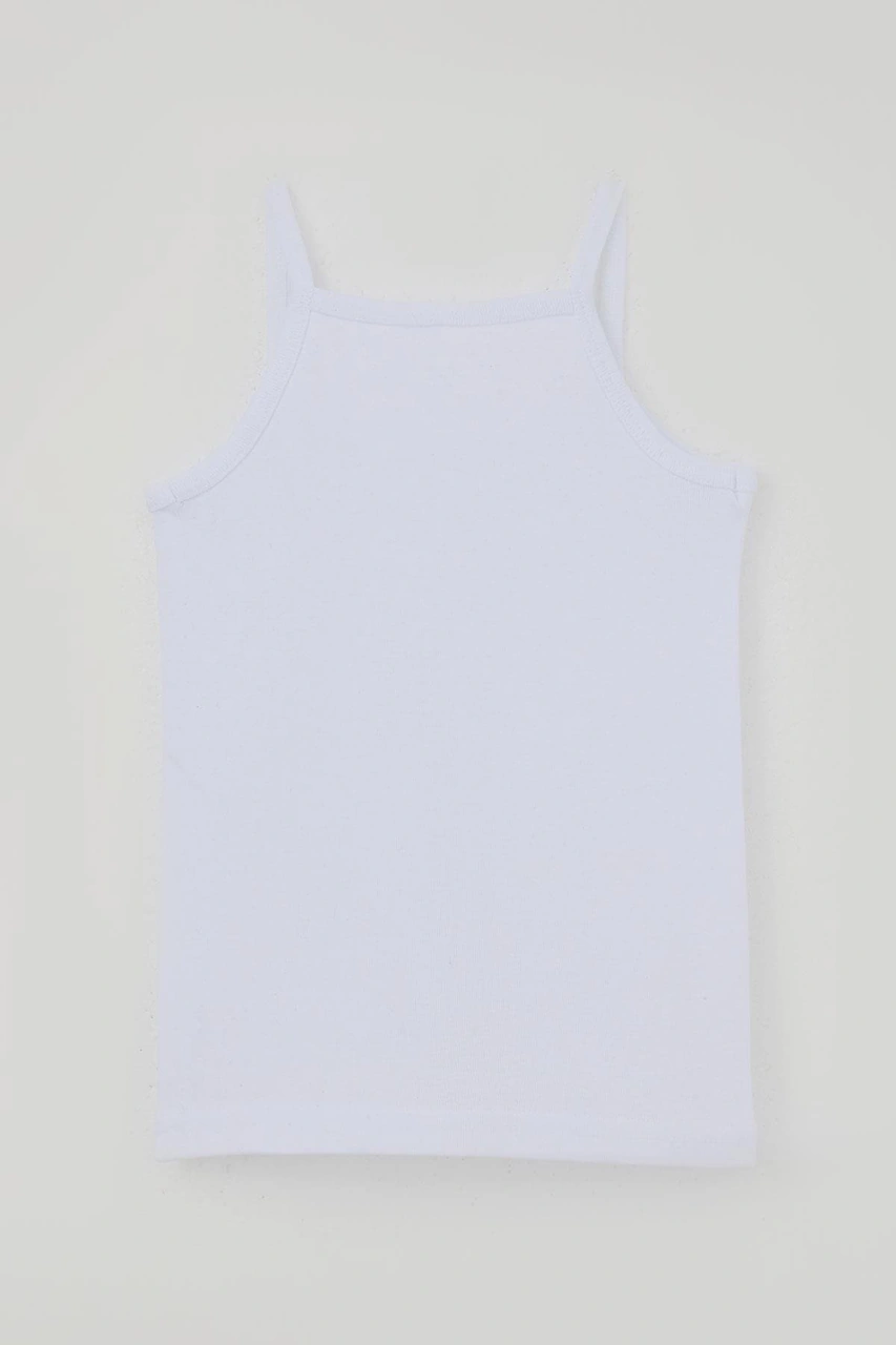 Breeze Kız Çocuk İnce Askı Atlet 5-13 Yaş, Beyaz Beyaz