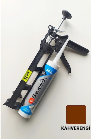 Kahverengi Silikonize Mastik Çekomastik + Silikon Tabancası Kahverengi Kahverengi