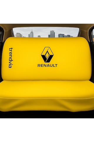 Renault Uyumlu Ön Arka Koltuk Kılıfı Penye Servis Tipi Oto Koltuk Koruma Seti Sarı