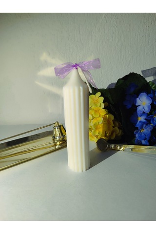 Tırtıklı Sütun Şamdan Mum