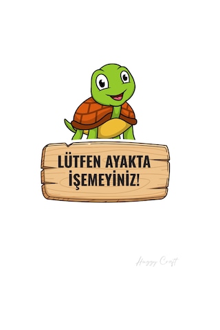 "lütfen Ayakta İşemeyiniz" Kaplumbağa Temalı Su Geçirmez Sticker Standart "lütfen Ayakta İşemeyiniz" Kaplumbağa Temalı Su Geçirmez Sticker Standart