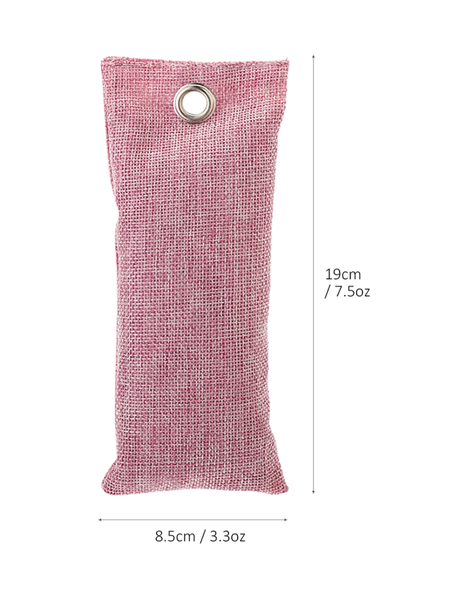 Fosenze 75g Aktiv Bambü Kömürü Çanta 2 Adet - Yeni Ev, Araç İçin Formaldehit Ve Koku Giderici, Hava Temizleyici Bs-005 Pembe Pembe