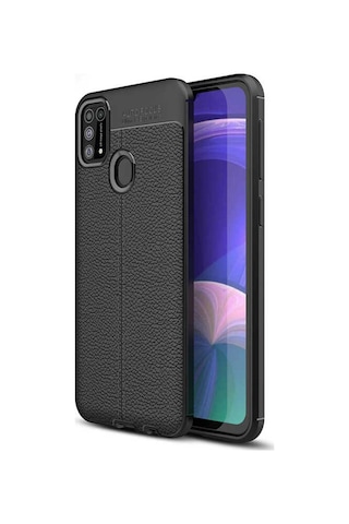 Samsung Uyumlu Galaxy M31 Kılıf Zore Niss Silikon Kapak-Siyah