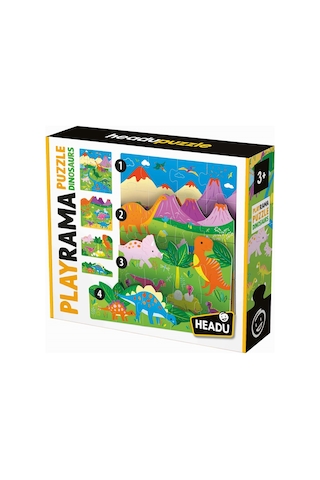 Headu Playrama Puzzle Dinosaurs 3-6 Yaş