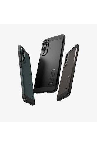 Spigen Samsung Galaxy S25 Edge İle Uyumlu Kılıf Tough Armor Aı Magfit Özellikli Kickstand Black Siyah