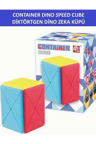 Dikdörtgen Dino Stıckersız Profesyonel Speed Cube -zeka Küpü - Sabır Küpü - Muhteşem Bir Hediye
