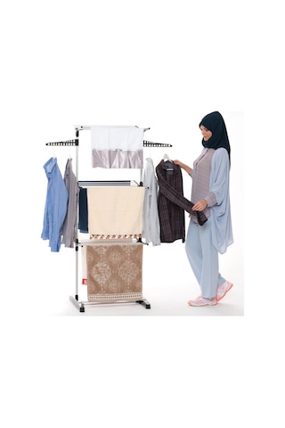 Biricik 3 Katlı Çamaşır Kurutma Askısı Siyah