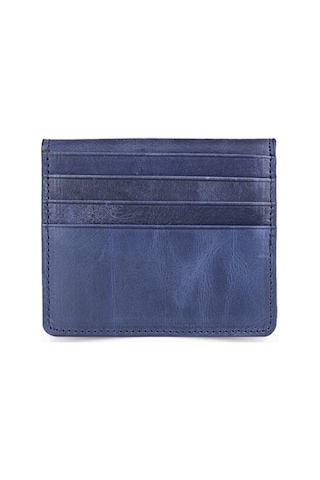 Guard Leather Guard Antik Lacivert Patlı Tasarım Deri Kartlık Çok Renkli