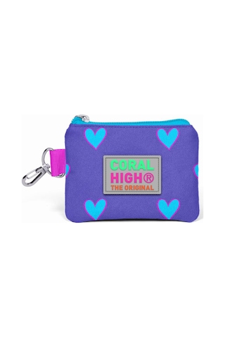 Coral High Kids Lavanta Pembe Kalp Desenli Bozuk Para Çantası 21806