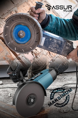 Assur ASR329 2200 W Metal Şanzıman 230 MM Büyük Spiral Taşlama