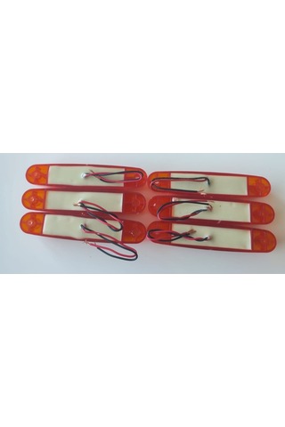 6 Adet Kalın Neon Led Lamba Turuncu 12-24 Volt