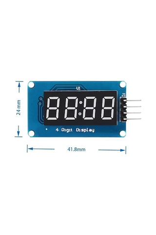 Tm1637 4 Hane Bit Seri Kırmızı 7 Segment Ekran 0.36 Inch Saat Iıc Dijital Gösterge Display Alarm