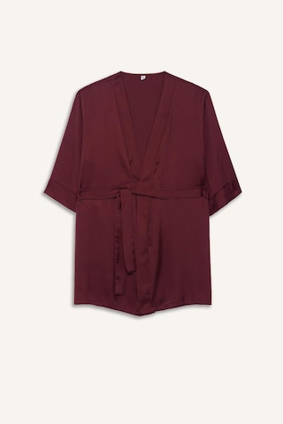 Defacto Regular Fit Wrap Yaka Saten Sabahlık-fall İn Love G1672ax25aubr210 Bordo-br210
