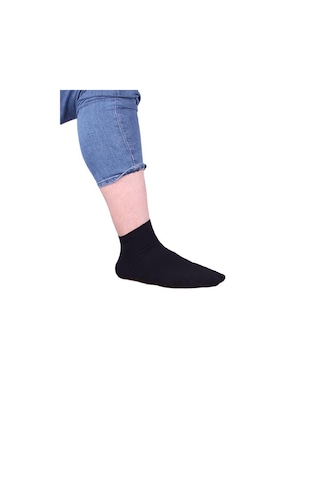 Starbattal Erkek Büyük Beden Bambu Dikişsiz Altılı Paket Patik Çorap 11903 SIYAH - Siyah