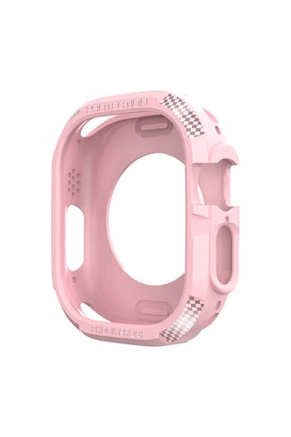 Watch Ultra 49mm Silikon Tpu Kasa Koruyucu Mkst Watch Gard 17 - Pembe