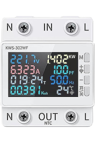 Trendooze Geeksen Tuya Wifi 8'i 1 Arada Güç Ölçer Renkli Ekran 2p Çok Fonksiyonlu Ac Enerji Ölçer İh
