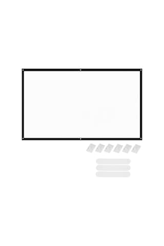 Yifomall "84 Inç Taşınabilir Projeksiyon Perdesi - Hd 16:9 Beyaz Dacron, Ev Sineması & Ofis İçin Katlanabilir"