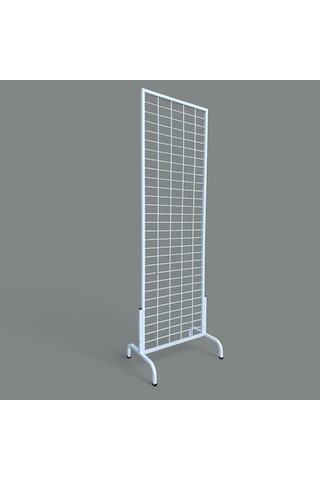 60x190 Cm, Ayaklı Tel Pano, Beyaz, Telefon Aksesuar Standı, Duvar Panosu, Mağaza Askılığı, Çok Amaçlı Stant