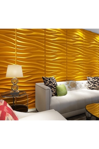 3 Boyutlu Boyanabilir Pvc Duvar Paneli Modern 50-50 Cm 4 Adet-1 Metrekare