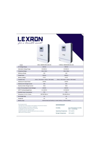 Lexron 3kw Mppt Hv İnverter