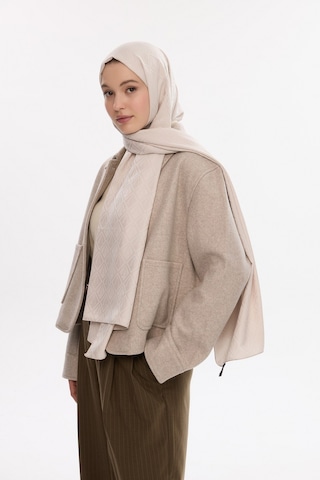 Mirsoy Scarf İpeksi Jakar Şal V Desen Taş