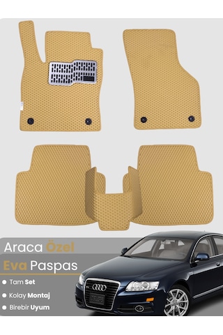 Audi A6 2004-2011 Uyumlu Eva Paspas Tam Set Araca Özel,su Geçirmez,hızlı Ve Kolay Montaj 248
