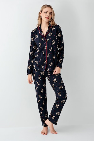 Arnetta Kadın Lacivert Gömlek Pijama Ar3451-s-v1 Lacivert