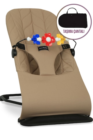 Merfbaby Oyuncaklı Ana Kucağı - Kahve - Taşıma Çantalı