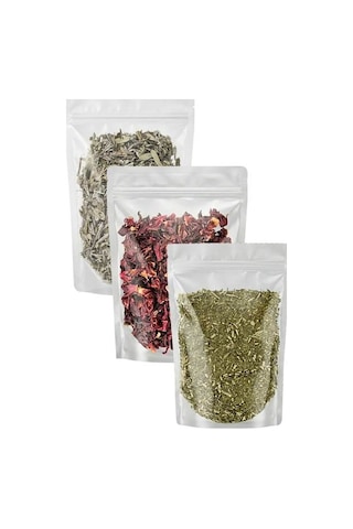 İpek Değirmen Hibiskus Mate Ada Çayı Matcha Nar Çiçeği Bitki Çayı Seti 3 x 100 G