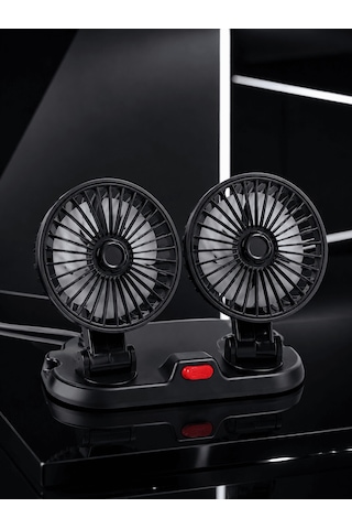 Çift Başlıklı Araç İçi Usb Vantilatör Soğutucu Fan Çokrenkli