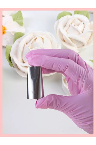 Bonbon Papatya Gülü Yaprağı Şeklinde 125 Pipet Şekillendirici 233699278 Gri