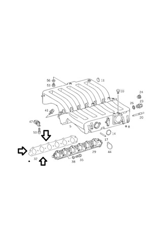 Mercedes-Benz M120 Motor V12 Emme Manifold Contası A1201410180