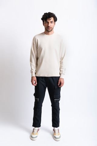 Regular Organik Pamuklu  Sweatshirt Krem