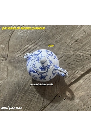 Bdr Metal Gövde Mini Çakmak Çaydanlık Model Dekoratif Model Mini Çakmak Beyaz