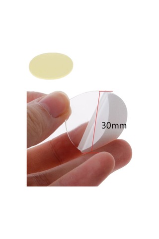 Sones 10 Adet/sayfa 60x0.8mm Yuvarlak Şeffaf Çift Taraflı Yapışkan Bant Su Geçirmez İz Bırakmayan Akrilik Yapıştırıcı