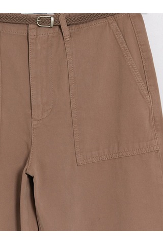 LC Waikiki Lc Waıkıkı Kahverengi Kemerli Loose Fit Kadın Pantolon