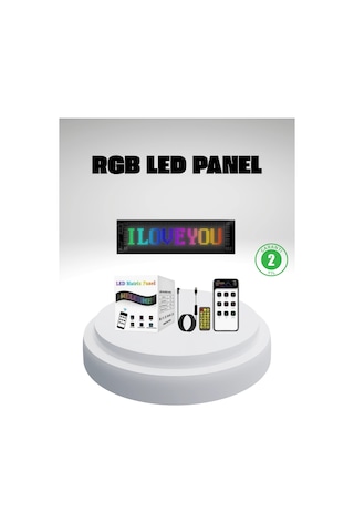 Rgb Led Panel Mobil Uyumlu, Yazı Ve Gıf Destekli, Usb Bağlantılı Dekoratif Ekran Lisinya