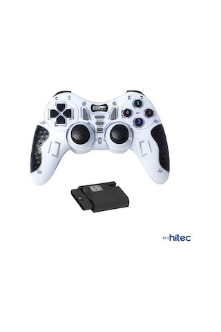 Schitec 7in1 Pc/ps2/ps2/ps3/pc360/tv/tvbox/android Cihazlar İle Uyumlu Kablosuz Gamepad Beyaz