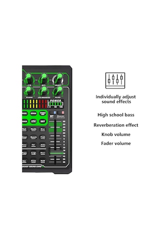 Profesyonel O Mikser Telefon Ses Kartı O Mikrofon Harici Ses Kartı Bluetooth Şarj Edilebilir