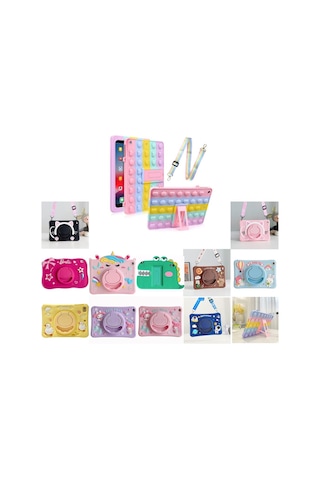 Apple Uyumlu iPad 5. Nesil 9.7" 2017 Kılıf Cute Dolls Standlı Eğlenceli 3d Karekterli Çocuk Kılıfı A1822 A1823 Kılıf