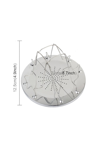 Sones Açık Hava Kamp Aletleri 4 Dilim Paslanmaz Çelik Kamp Katlanabilir Tost Makinesi Rafı Tost Makinesi Tepsisi Ekmek Tost Rafı Çok Renkli