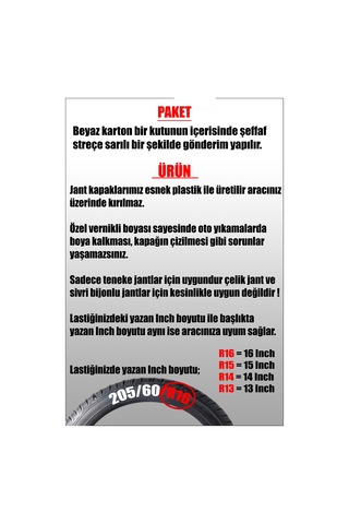 Fiat Linea Doblo Tipo 16" İnç Uyumlu 4 Adet 1 Takım Gri Siyah Jant Kapağı