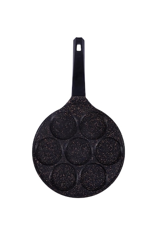 Serenk Fun Cooking Gülen Yüz Alüminyum Döküm Granit Kaplama Panke