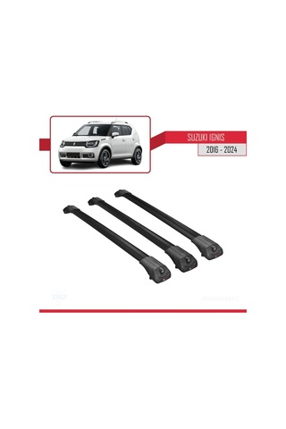 Suzuki Ignıs 2016 Ve Sonrası İle Uyumlu Ace-1 Ara Atkı Tavan Barı Siyah 3 Adet Bar