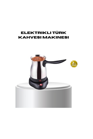 Hubrendy Tekno Paslanmaz Çelik Elektrikli Cezve 800w 6 Fincan Kapasiteli 6430681