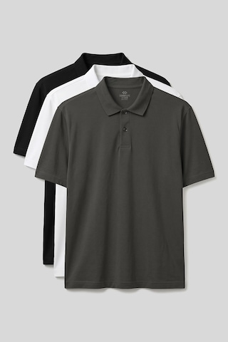 Tommy Life Polo Yaka Büyük Beden 3lü Paket Siyah-beyaz-haki Erkek T-shirt - 88511 Siyah - Beyaz - Haki