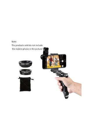 Motion003 Koyu Siyah Taşınabilir 360 Dönebilen Anti Shake Tripod Mobil Telefonlar İçin Daya Koyu Siyah