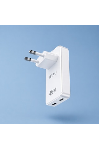 Hepu Hp-c33 45w Gan Hızlı Şarj Adaptörü Ultra İnce Tasarım Type-c Kablo Dahildir